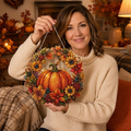 Pumpkin Diamond Art DIY Hanging Ornament Kit