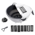 🎉FLASH DEAL 50% OFF – 9-in-1 Veggie Cutter with Drain Basket 🧅 Slice, Dice, Julienne, Wash & Drain in One | Time-Saver, Disassemble & Clean Easily – Kitchen Essential ✨