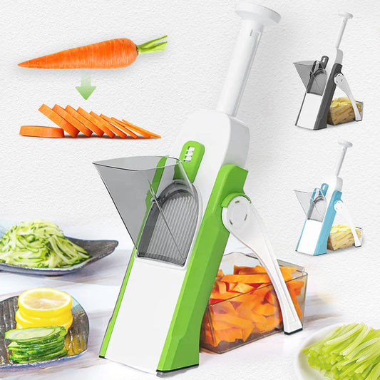 ⚡LAST DAY 50% OFF – Safe Vegetable Slicer |Stainless Steel Blade, Non-Slip 🥔 Perfect Potato Chips, Veggies & More 🔪 Finger Guard for Safety