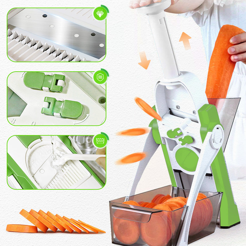 ⚡LAST DAY 50% OFF – Safe Vegetable Slicer |Stainless Steel Blade, Non-Slip 🥔 Perfect Potato Chips, Veggies & More 🔪 Finger Guard for Safety