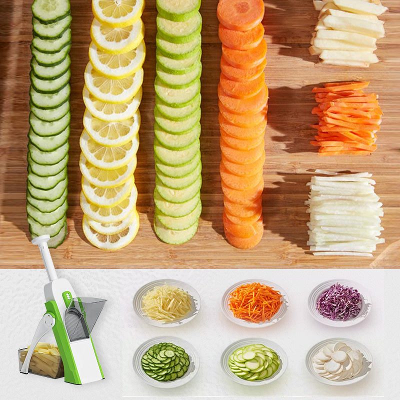 ⚡LAST DAY 50% OFF – Safe Vegetable Slicer |Stainless Steel Blade, Non-Slip 🥔 Perfect Potato Chips, Veggies & More 🔪 Finger Guard for Safety