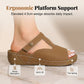 ✨LAST DAY 50% OFF – Cutout Wedge Sandals|Summer Must-Have ☀️ | Arch Support, Soft Fabric, Adjustable Fit 👡