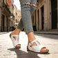 ✨LAST DAY 50% OFF – Cutout Wedge Sandals|Summer Must-Have ☀️ | Arch Support, Soft Fabric, Adjustable Fit 👡