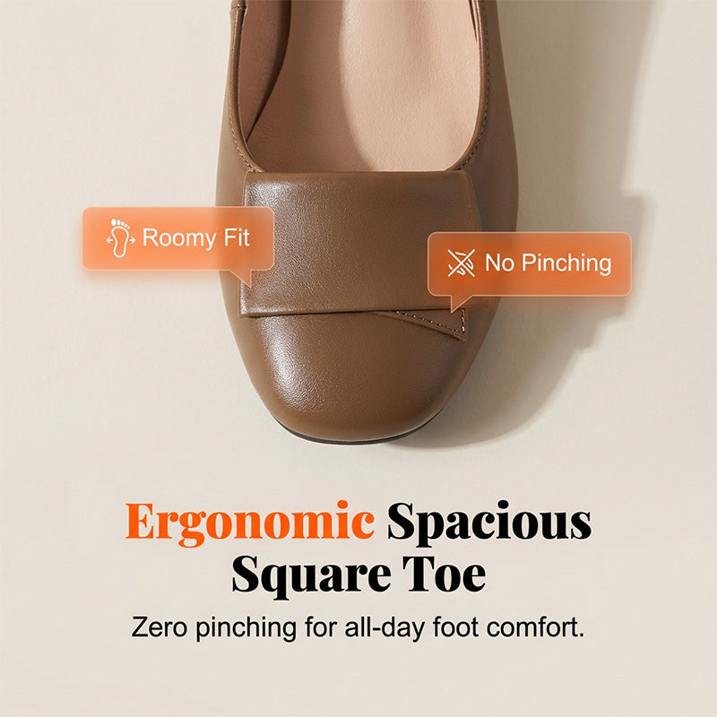✨LAST DAY 45% OFF – Faux Leather Loafers | Soft, Lightweight, Anti-Slip, Metallic Heel 👞 All-Day Comfort, Easy On 🥿