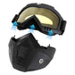 Unisex Motorcycle Goggles with Detachable Face Mask