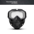Unisex Motorcycle Goggles with Detachable Face Mask