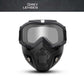 Unisex Motorcycle Goggles with Detachable Face Mask