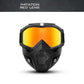 Unisex Motorcycle Goggles with Detachable Face Mask