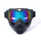 Unisex Motorcycle Goggles with Detachable Face Mask