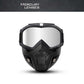 Unisex Motorcycle Goggles with Detachable Face Mask