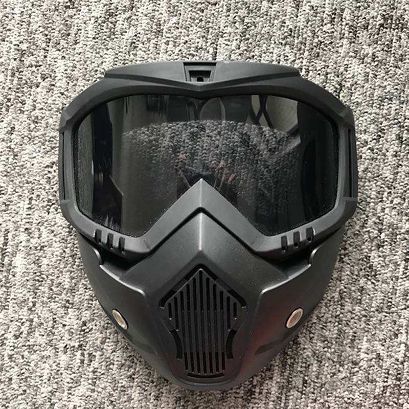 Unisex Motorcycle Goggles with Detachable Face Mask