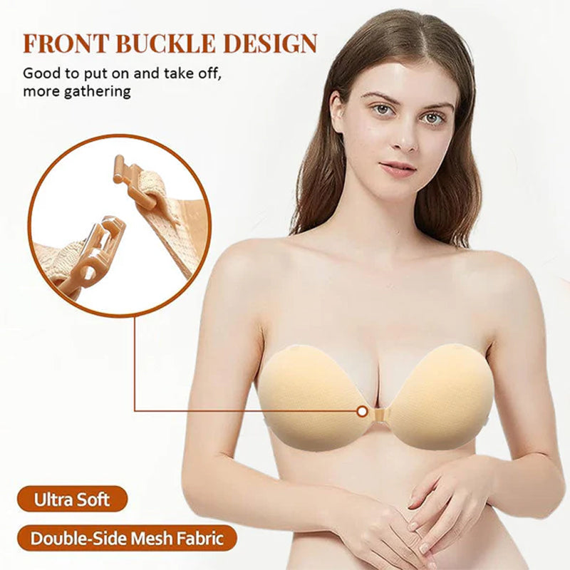 ✨LAST DAY 48% OFF – Invisible Silicone Bra | Secure, Breathable, Reusable 👙 No Residue, Natural Lift, Works with Backless Tops ✨