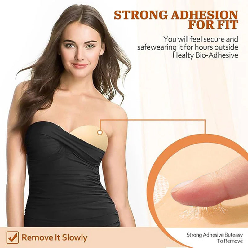 ✨LAST DAY 48% OFF – Invisible Silicone Bra | Secure, Breathable, Reusable 👙 No Residue, Natural Lift, Works with Backless Tops ✨