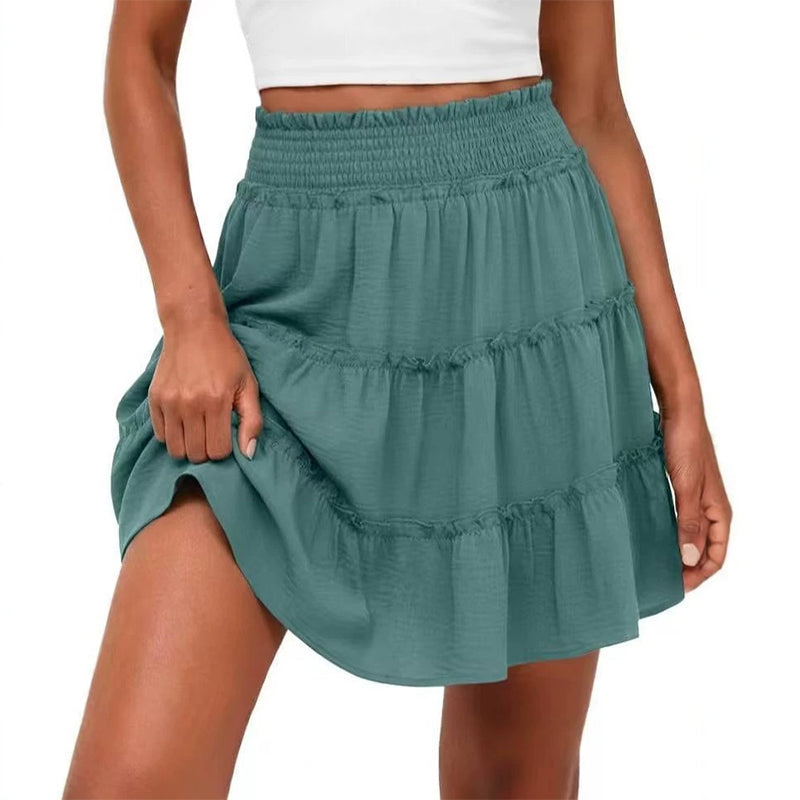 🎉FLASH DEAL 50% OFF – Flowy Tiered Ruffle Skort👗  | Hidden Shorts, Comfy Elastic Waist, Breathable Summer Fabric 🌞 Perfect for Active Days & Brunch Dates 🥂