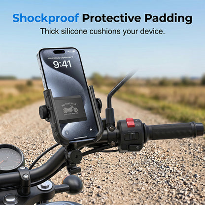 🎉 2026 Sale — Over 42,000 Sold! 🚴‍♂️ Quick-Release Bike Phone Mount – SecureLock & Shockproof Padding & 360° Rotation📱