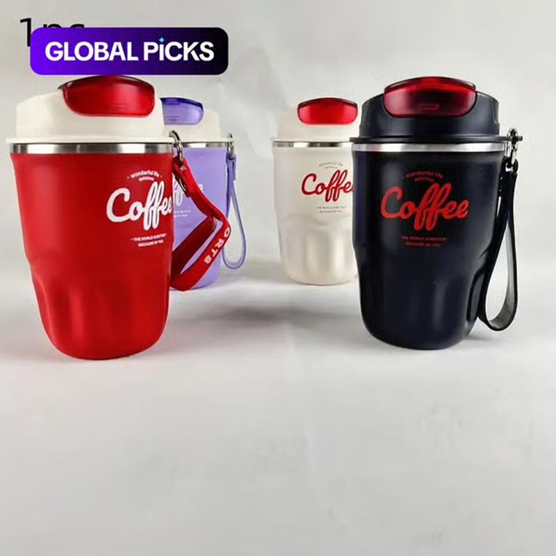 ⚡LAST DAY 40% OFF – 316 Stainless Steel Insulated Tumbler | Double-Wall Vacuum, Hot & Cold for Hours, Leakproof Lid, Carry Strap 🥤☕✨