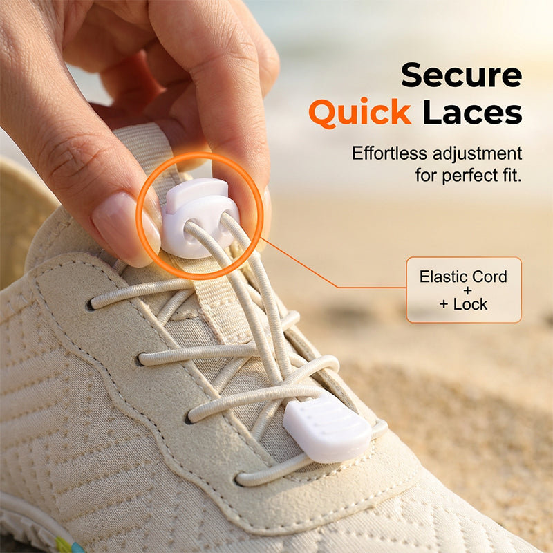 🔥HOT SALE 45% OFF – Quick-Dry Water Shoes for Men & Women | Multi-Directional Grip Outsole, Dynamic Ventilation, Flexible Fit, No-Tie Elastic Laces – Beach, Hike & Kayak Ready 🏖️🚣