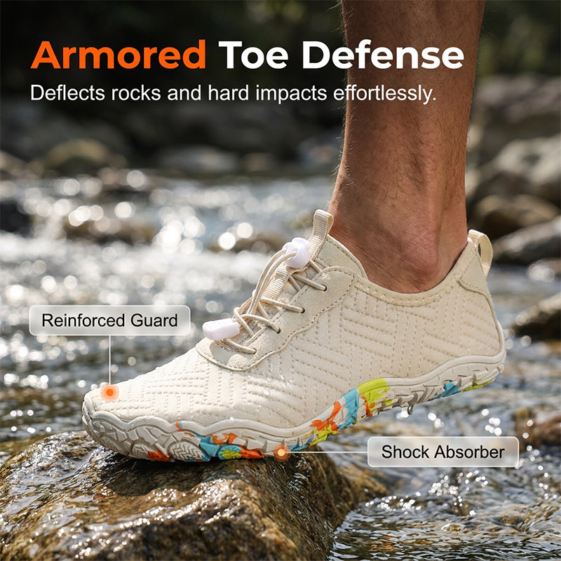🔥HOT SALE 45% OFF – Quick-Dry Water Shoes for Men & Women | Multi-Directional Grip Outsole, Dynamic Ventilation, Flexible Fit, No-Tie Elastic Laces – Beach, Hike & Kayak Ready 🏖️🚣