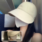 Wide-Brimmed Half-Cap Sun Hat with Hook Closure