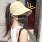 Wide-Brimmed Half-Cap Sun Hat with Hook Closure