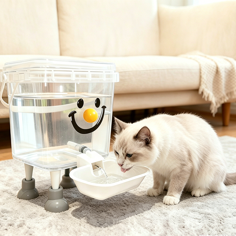 ✨LAST DAY 40% OFF – Cute Gravity Water Bowl 🐾 3L/5L, No Electricity, Transparent, Easy Clean – Adorable & Practical! 💧🐱