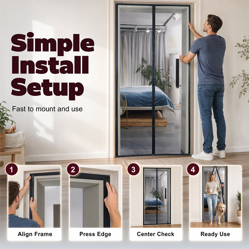 Hands-Free Magnetic Screen Door