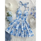 Women‘s Halter Tie-Neck Printed Mini Dress