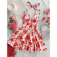 Women‘s Halter Tie-Neck Printed Mini Dress