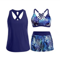 3-Piece Swimsuit w/ Tank, Bikini & Shorts