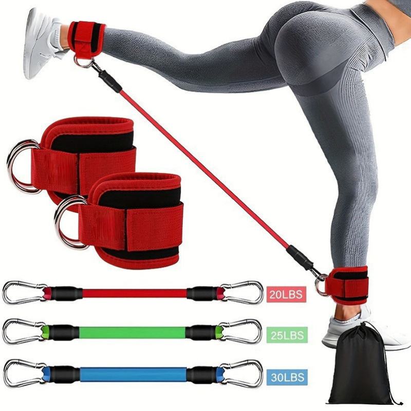 🔥HOT SALE 49% OFF – Ankle Resistance Trainer · 35K+ SOLD! · Adjustable Elasticity, TPE Material, Anti-Snap, Portable for Home & Gym, 5 Vibrant Colors 🏋️