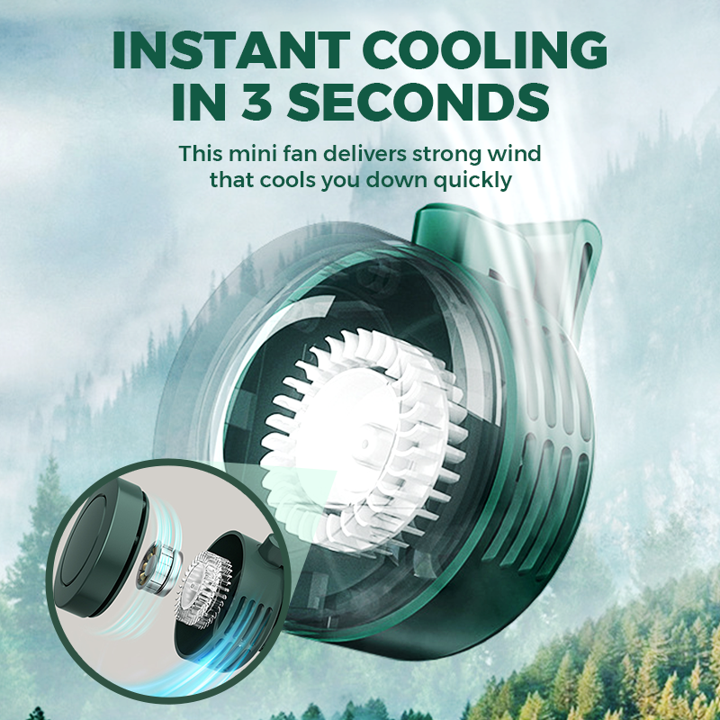 ⚡LAST DAY 50% OFF – Mini Clip-On Fan · 25K+ SOLD! ·🌪️ 3s Instant Cooling, 360° Wide Airflow, 3 Speeds, Ultra-Quiet, Clip to Desk/Bag 💨🔇