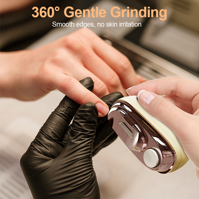 2-in-1 Electric Nail Cutter & Grinder, Anti-Pinch Safety, Instant Smooth Finish, 360° Gentle Grinding, Built-in LED Light, Safe for Whole Family