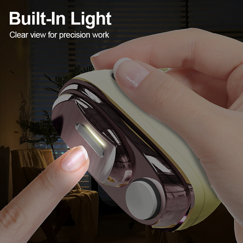 2-in-1 Electric Nail Cutter & Grinder, Anti-Pinch Safety, Instant Smooth Finish, 360° Gentle Grinding, Built-in LED Light, Safe for Whole Family