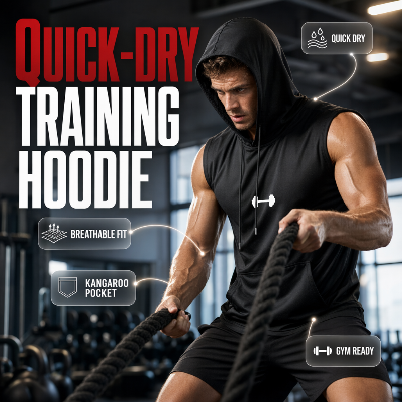🔥SUMMER SALE 48% OFF – Workout Sleeveless Hoodie · 35K+ SOLD! · Lightweight & Breathable, Adjustable Hood, Front Pocket, Versatile Sport Style 🏀💨