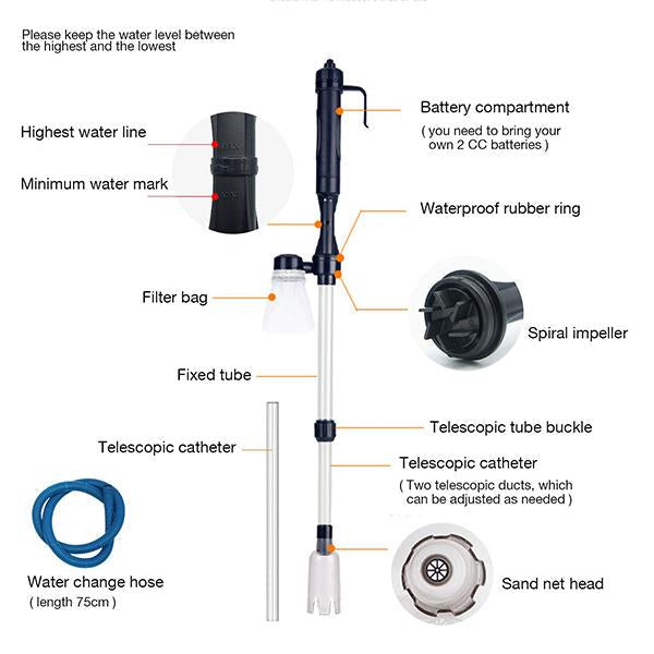 🐟Electric Aquarium Gravel Cleaner