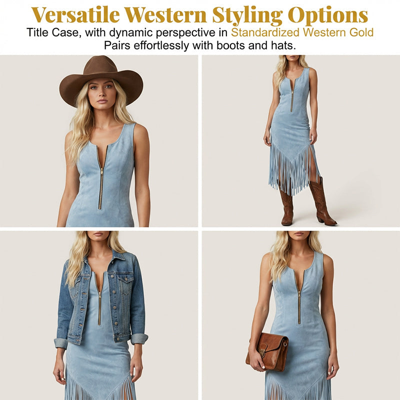⚡🤠Summer Sale 70% OFF – Retro Fringe Cowgirl Dress👗