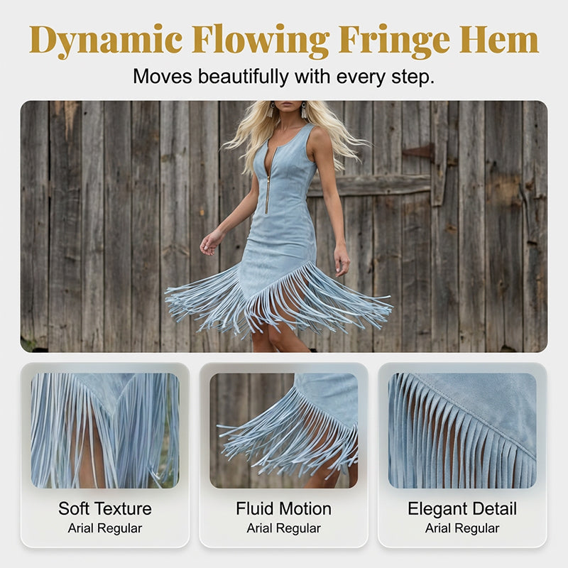 ⚡🤠Summer Sale 70% OFF – Retro Fringe Cowgirl Dress👗