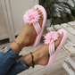 Women Floral Flip Flops Lightweight Summer Slippers