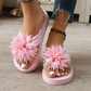 Women Floral Flip Flops Lightweight Summer Slippers