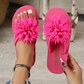 Women Floral Flip Flops Lightweight Summer Slippers