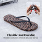 Women's Leopard Print Flip Flops, Soft Thong Sandals, Textured Traction Outsole, Flexible & Durable, Summer Beach Casual Wear