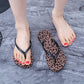 Women's Leopard Print Flip Flops, Soft Thong Sandals, Textured Traction Outsole, Flexible & Durable, Summer Beach Casual Wear