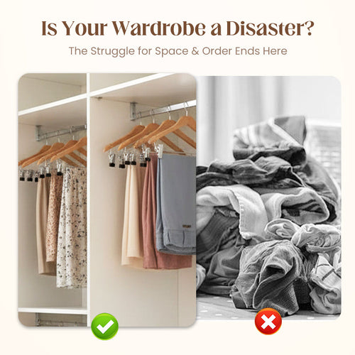 360° Swivel Multi-Hook Wardrobe Organizer