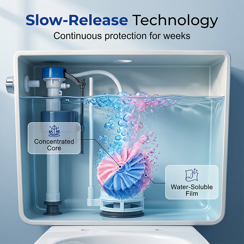 Automatic Toilet Bowl Cleaner Tablets for Stain and Odor Removal
