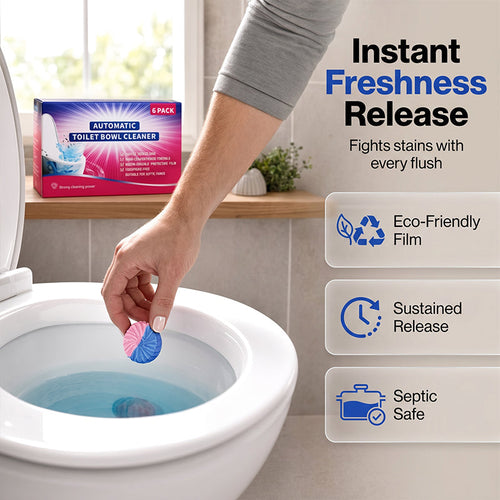 Automatic Toilet Bowl Cleaner Tablets for Stain and Odor Removal