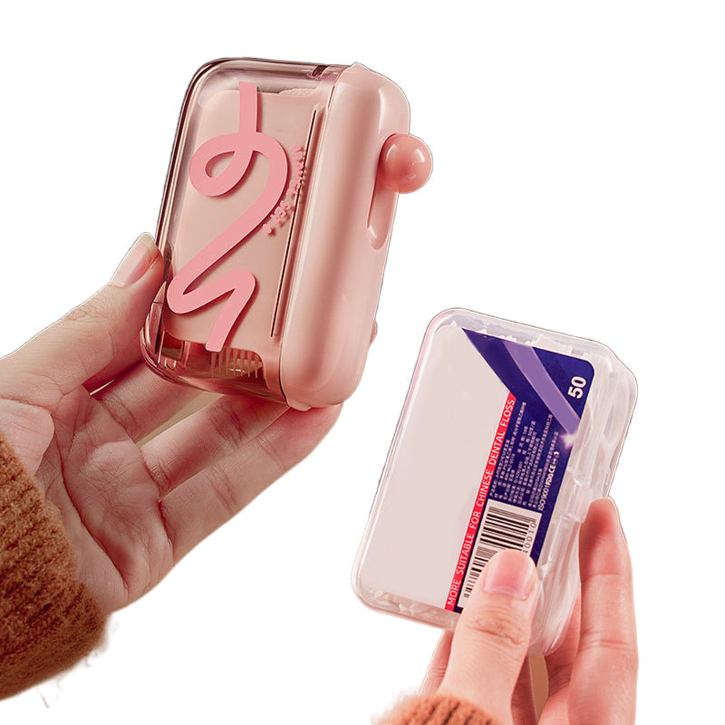 Automatic Pop-Up Floss Dispenser, One-Button Release, Dust-Proof Sealed Storage, Compact Portable, Home & Travel