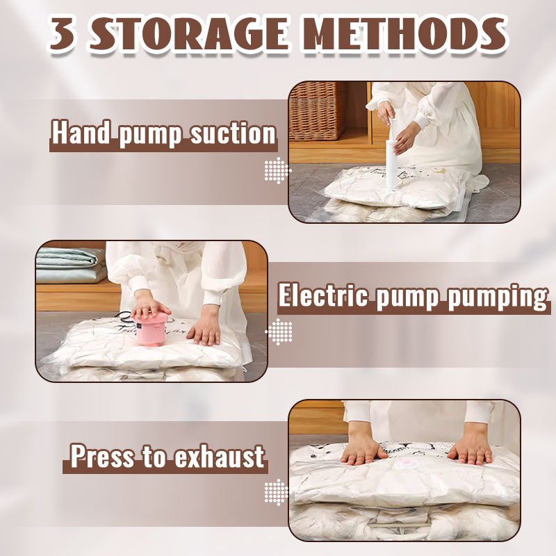 Hanging Vacuum Storage Bags– Space-Saving Compression Bags,Dustproof & Moisture-Proof Transparent Design, Travel & Home Storage Solution
