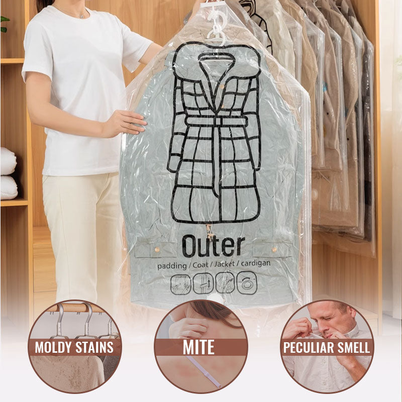 Hanging Vacuum Storage Bags– Space-Saving Compression Bags,Dustproof & Moisture-Proof Transparent Design, Travel & Home Storage Solution