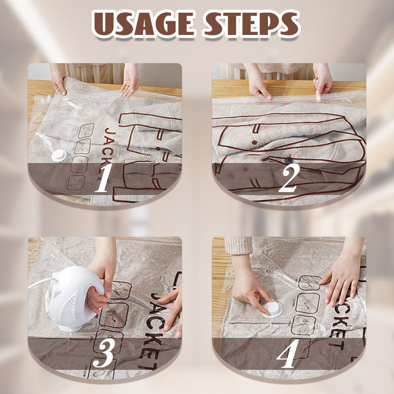 Hanging Vacuum Storage Bags– Space-Saving Compression Bags,Dustproof & Moisture-Proof Transparent Design, Travel & Home Storage Solution