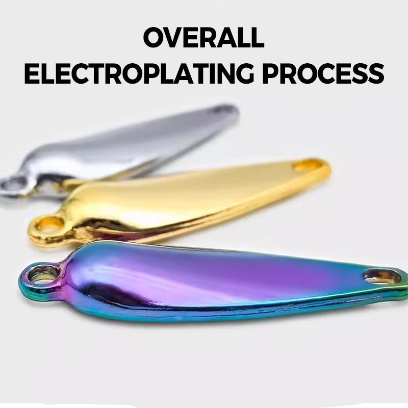 Metal Propeller Fishing Lure – Electroplated Spoon with Realistic Soft Bait & Attractant, Spinner Prop for Saltwater & Freshwater, Anti-Rust Stainless Steel Hardware, Long Casting Distance